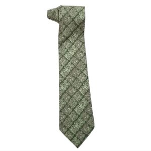 Valentino different shades of green 100% silk mens neck tie Made in Italy